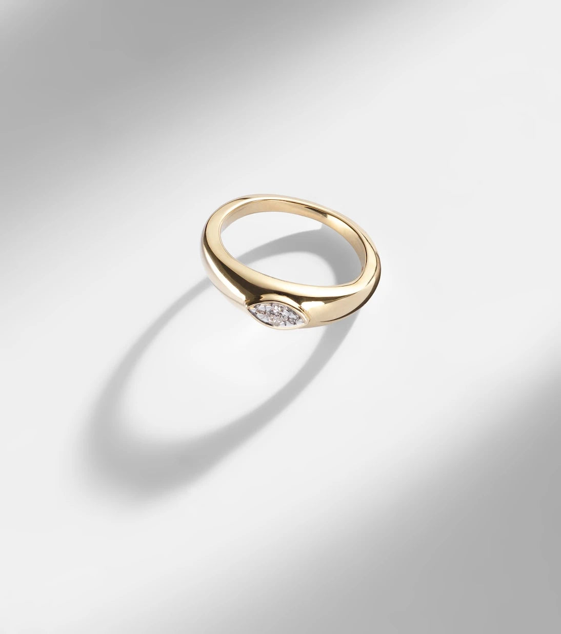 Stone and Strand - Muse 10kt gold ring with diamonds