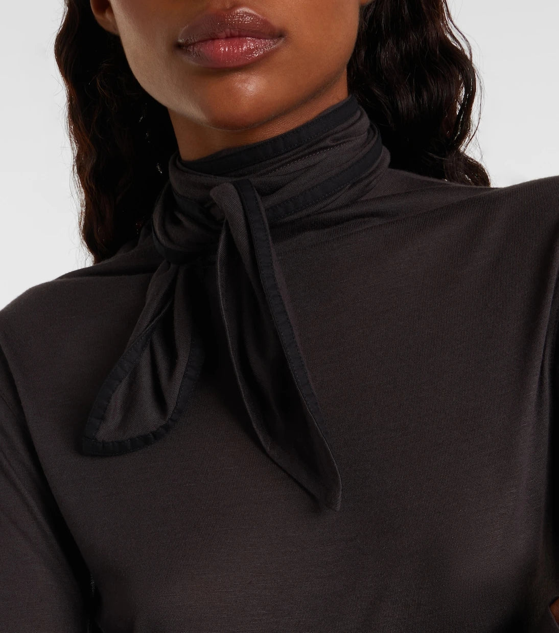 Lemaire - Tie-neck jersey top