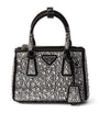 Metallic Micro Satin Crystal-Embellished Galleria Top-Handle Bag