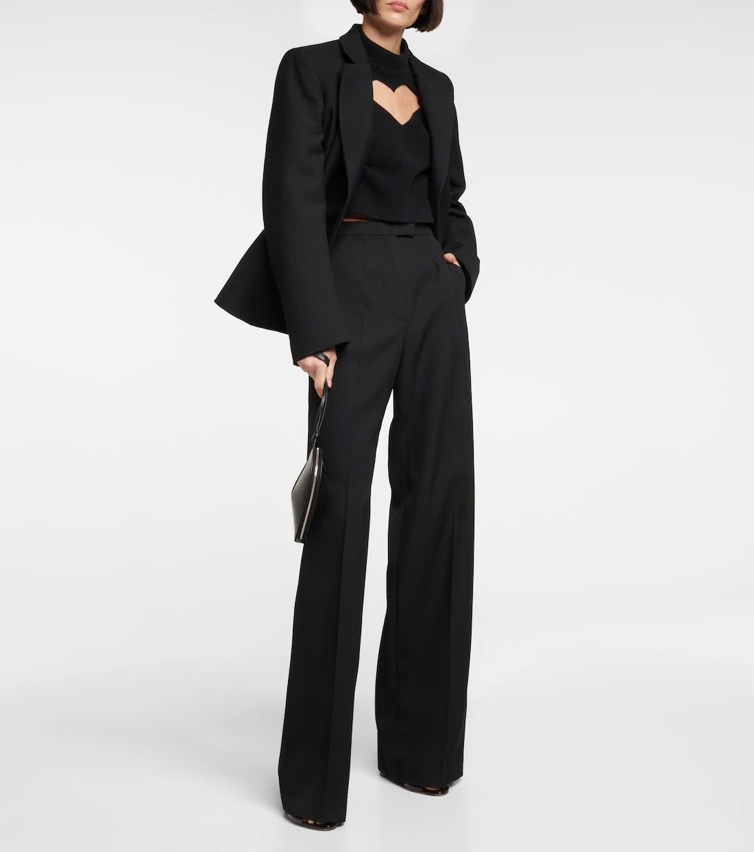 Alaïa - Keyhole virgin wool cropped sweater