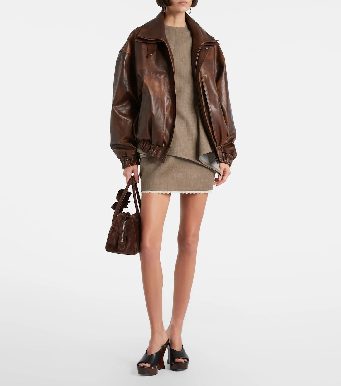 Magda Butrym - Leather blouson jacket