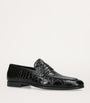 Crocodile Leather Penny Loafers
