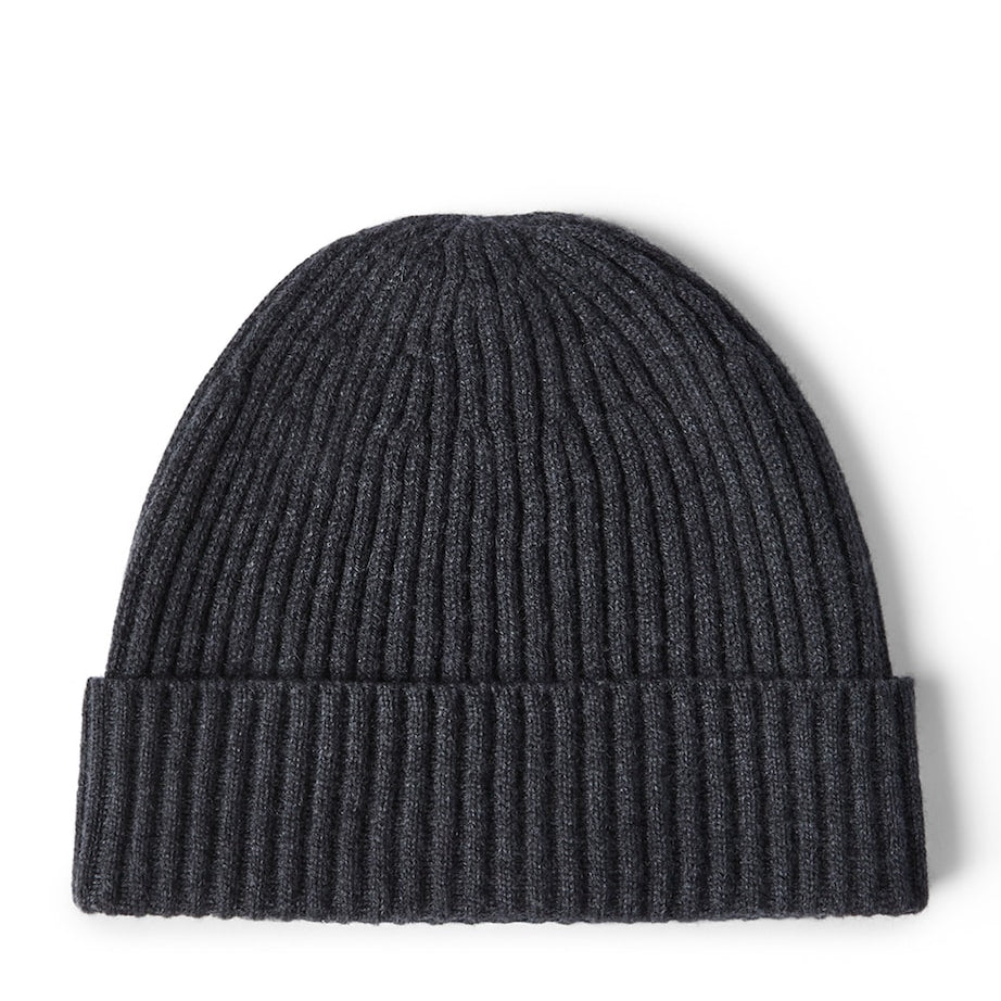Cashmere Rib Knit Beanie