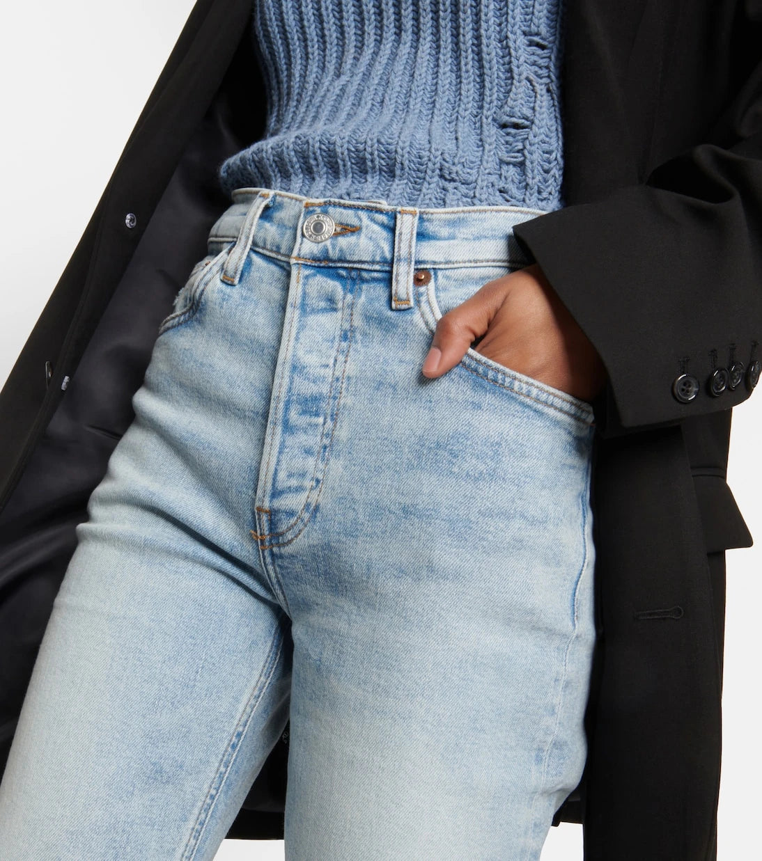 Re/Done - 70s high-rise split-hem bootcut jeans