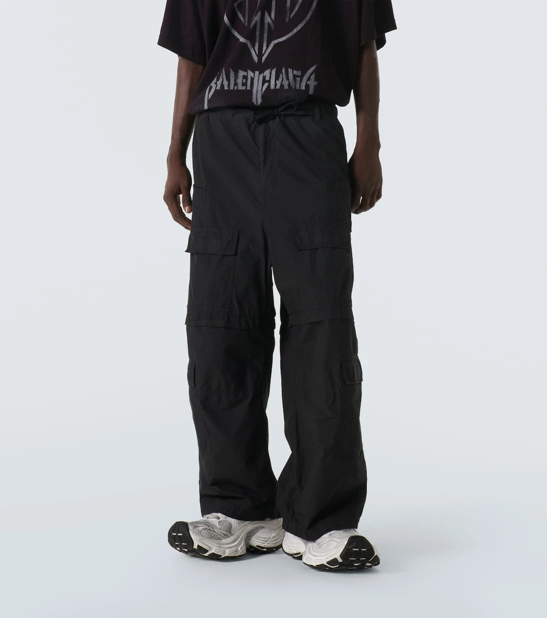 Balenciaga - Wide cotton-blend cargo pants