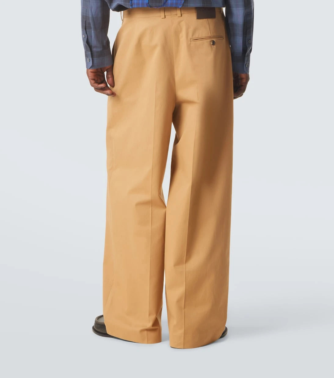 Loewe - Pleated cotton gabardine wide-leg pants