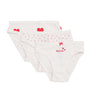 Petit Bateau Set of 3 Cotton Heart Knickers (4-12 Years)