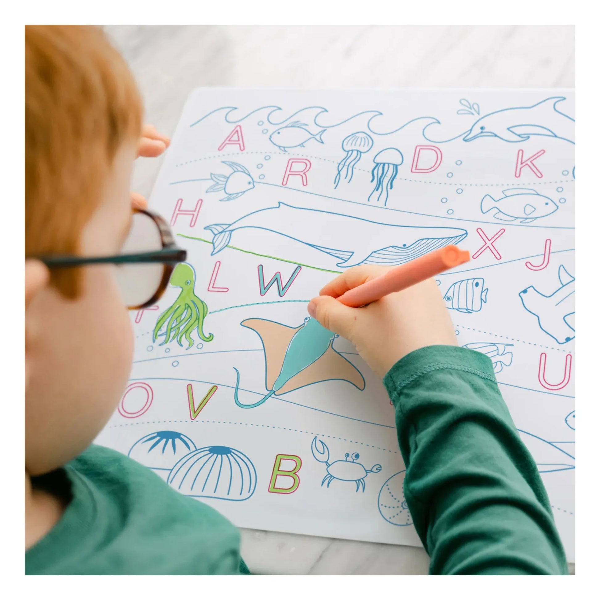 Superpetit - Alphabet coloring placemat
