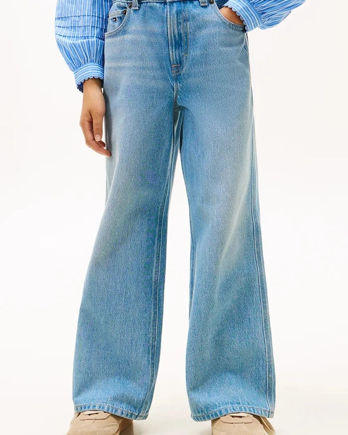 Tommy Hilfiger MABEL WIDE Çocuk Kot Pantolon