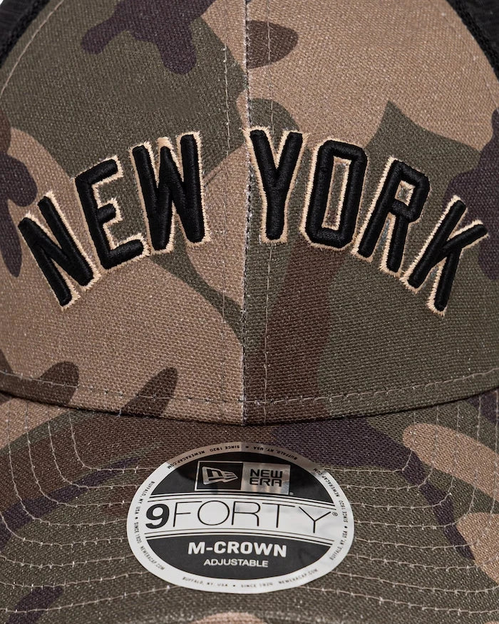 New Era trucker şapka WORDMARK CAMO 940 MC NYY