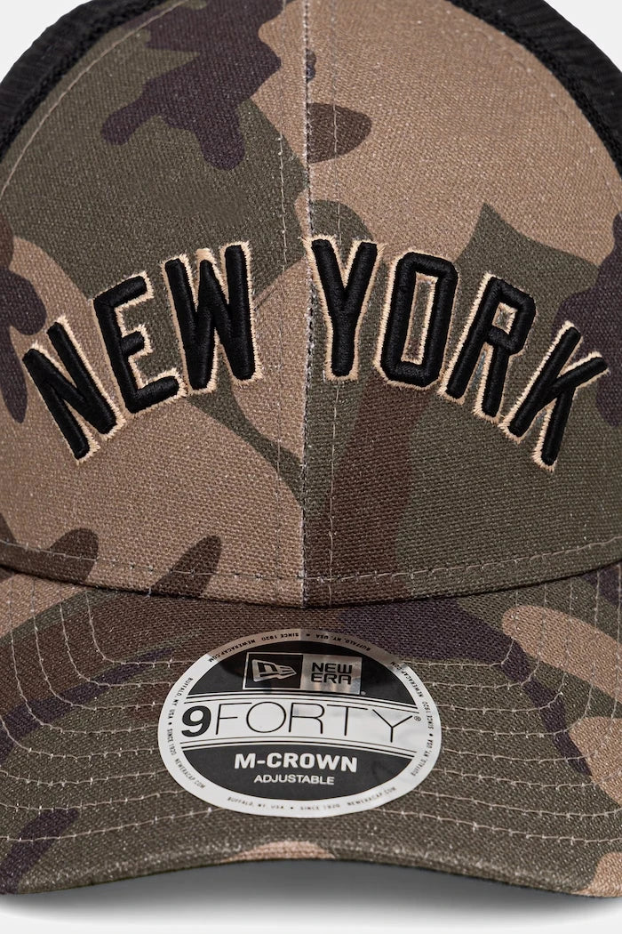 New Era шапка trucker WORDMARK CAMO 940 MC NYY