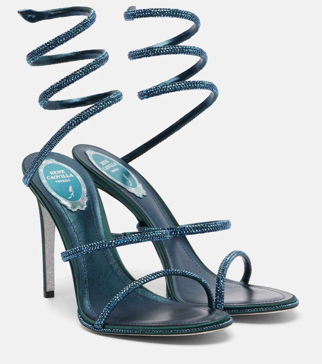 Rene Caovilla - Cleo 105 embellished satin sandals