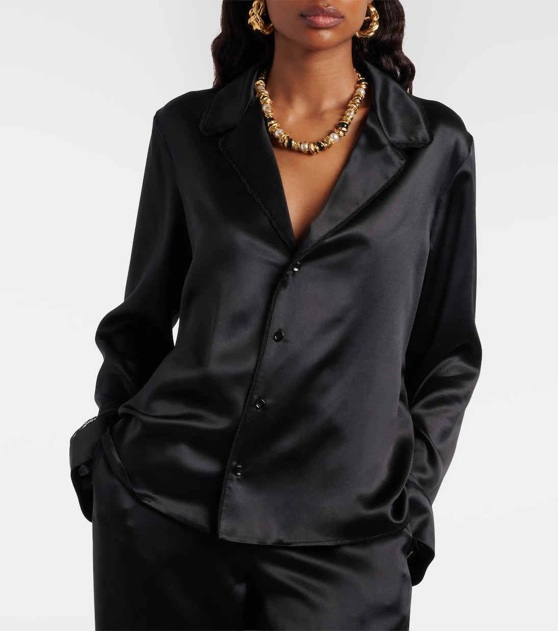 Saint Laurent - Silk satin shirt