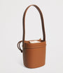 Self-Portrait Brown Leather Bow Bucket Bag