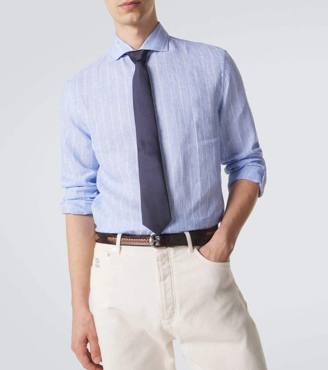 Brunello Cucinelli - Striped linen shirt
