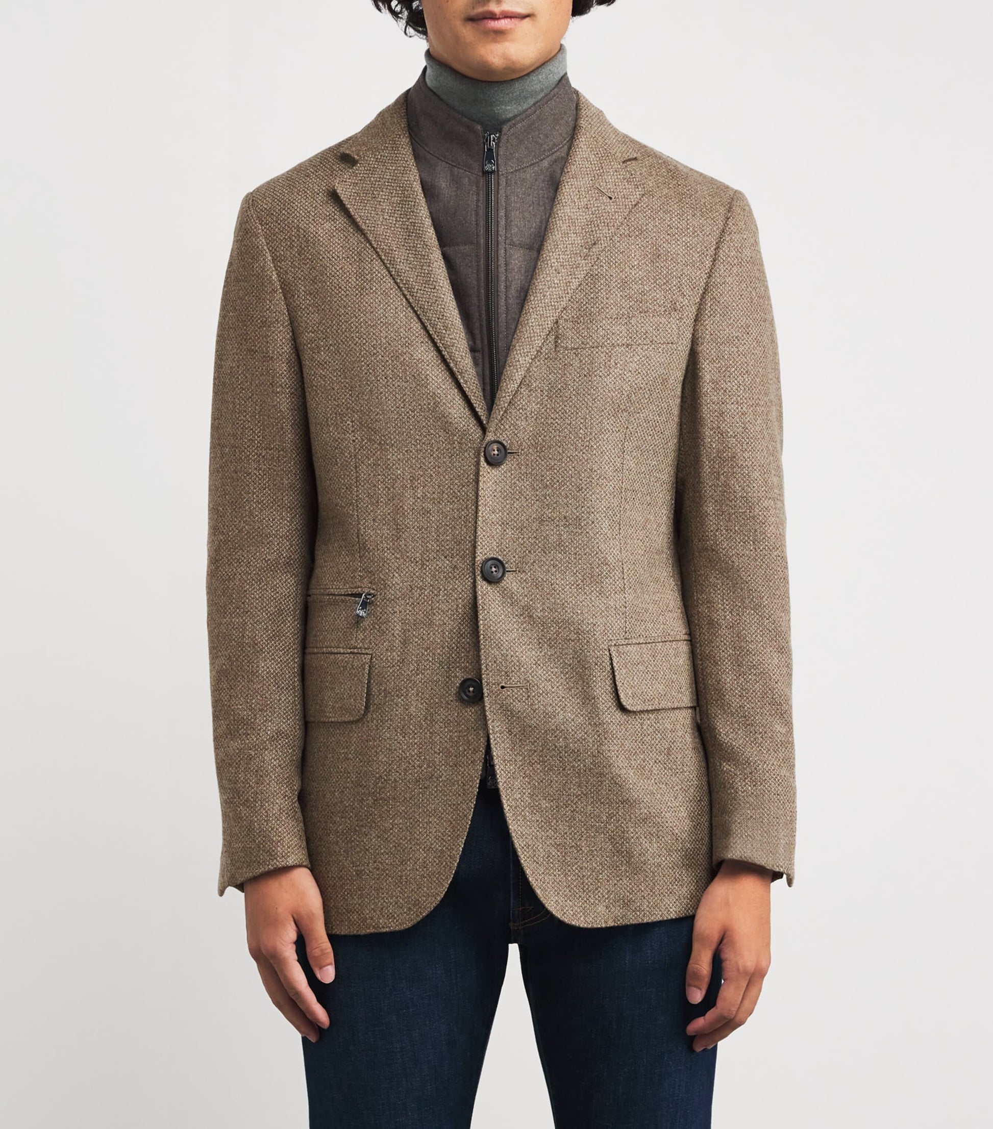 Corneliani Beige Wool-Cashmere Blazer