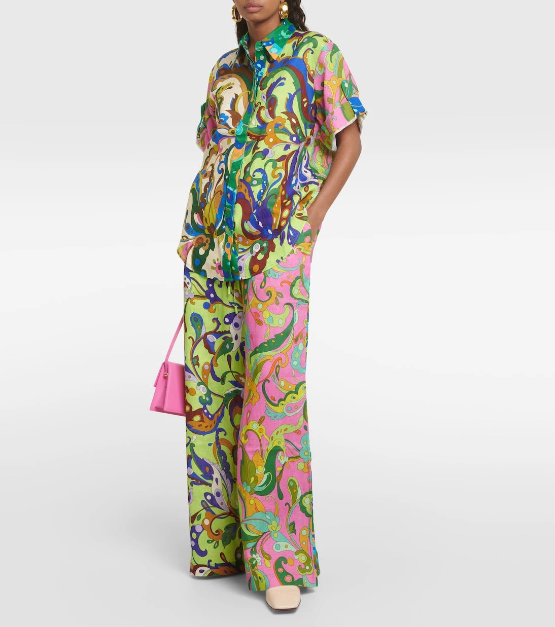 Alémais - Yvette high-rise wide-leg linen pants