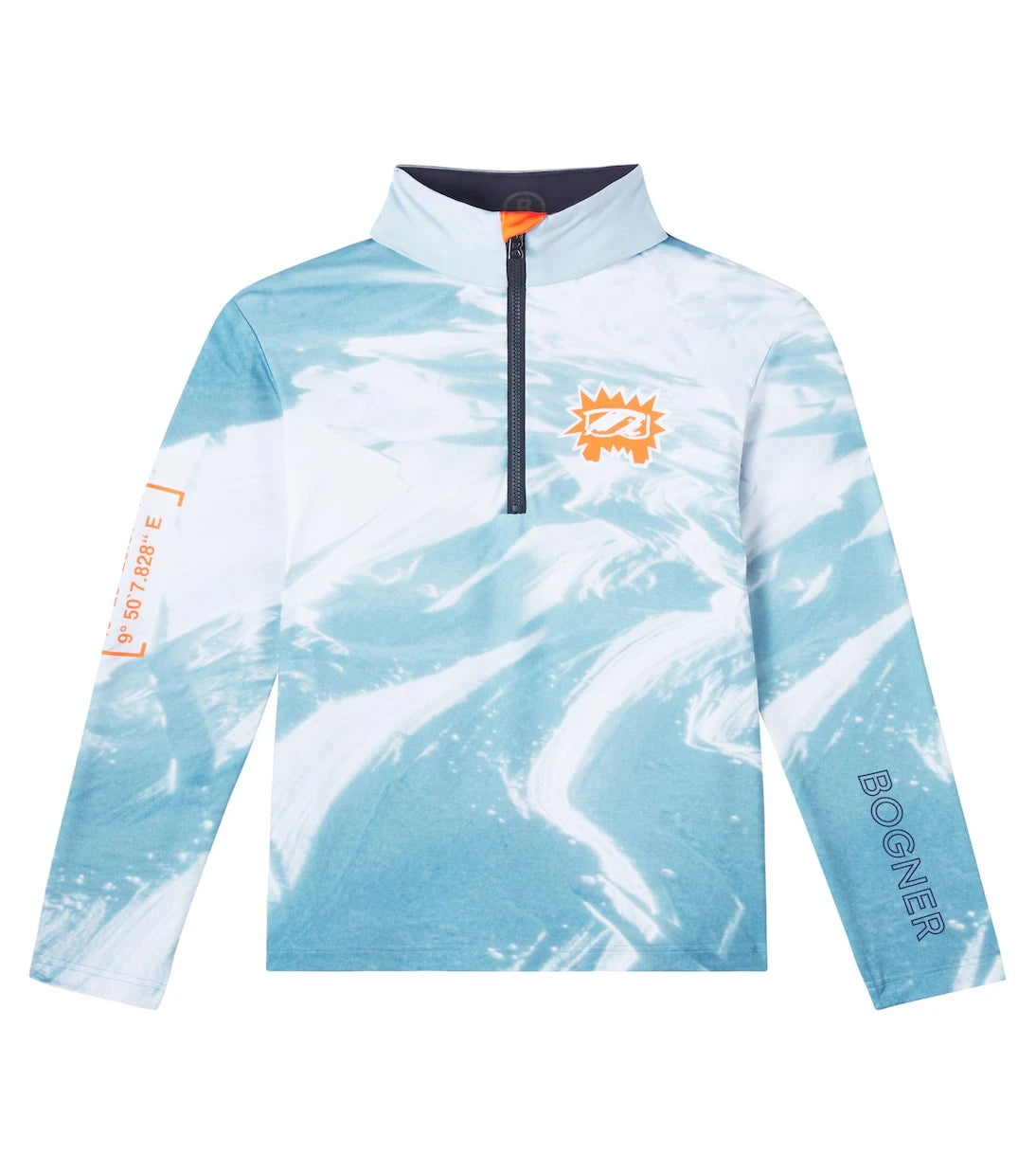 Bogner Kids - Chris logo printed technical half-zip top