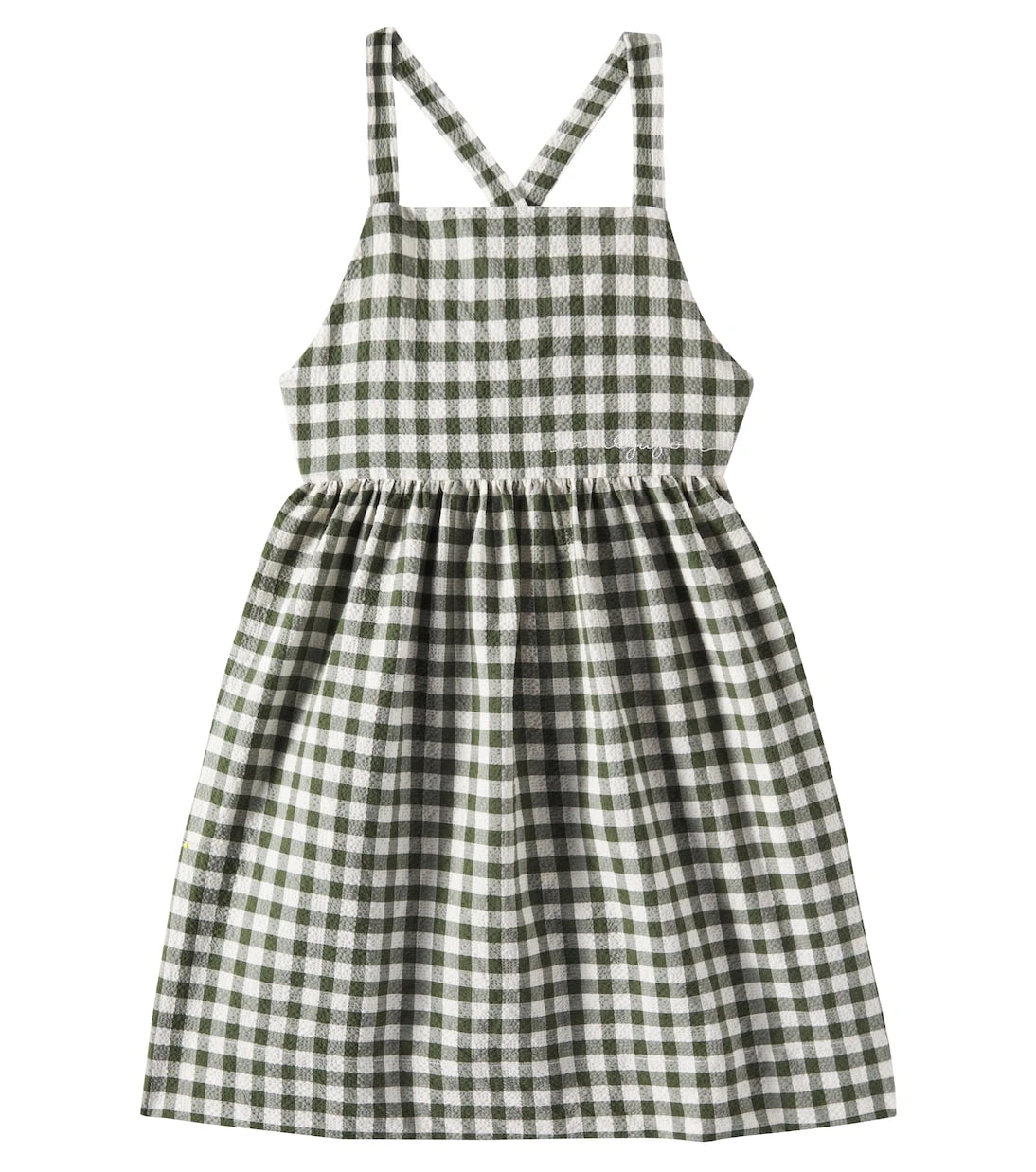 Il Gufo - Checked cotton-blend seersucker dress