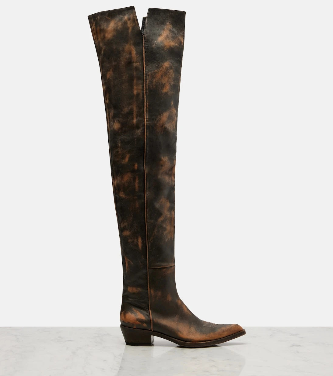 Khaite - Clive 35 leather over-the-knee boots