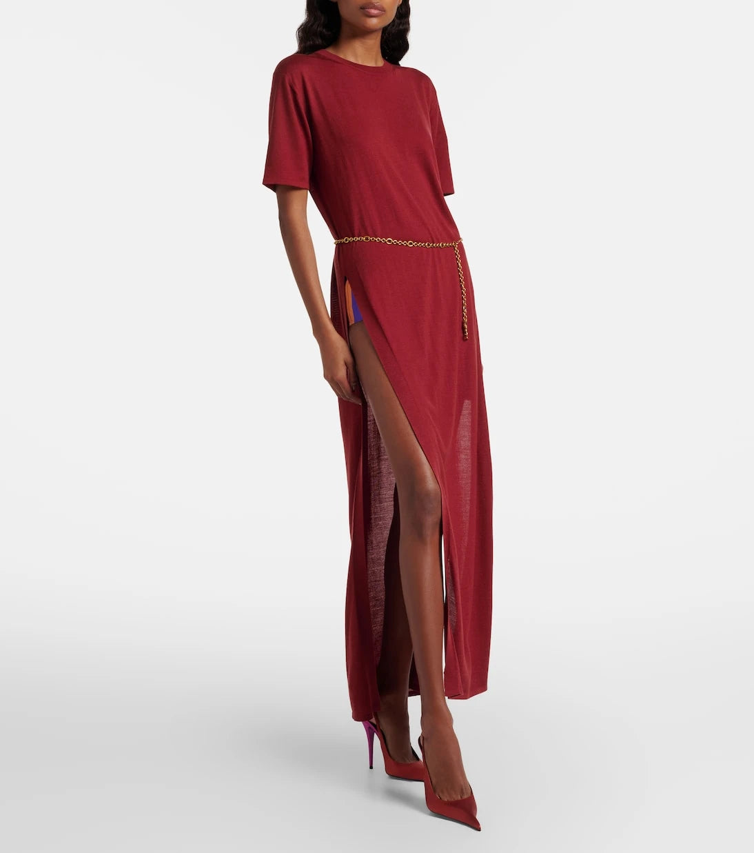 Saint Laurent - Deroche crêpe satin slingback pumps