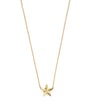 Mini Yellow Gold and Diamond 70s Star Necklace