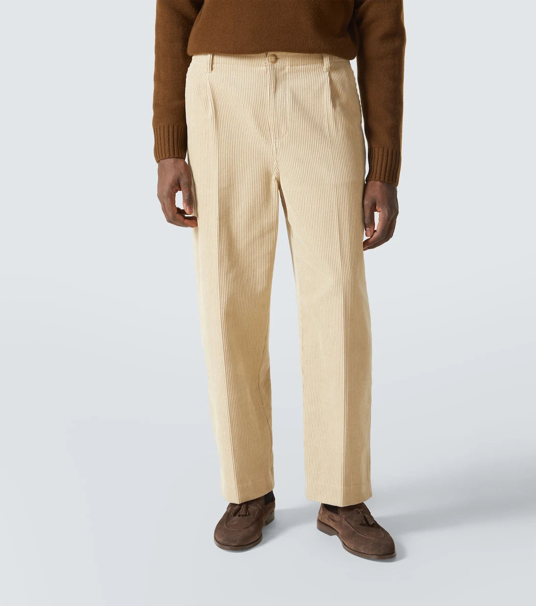 Frame - Pleated cotton straight pants