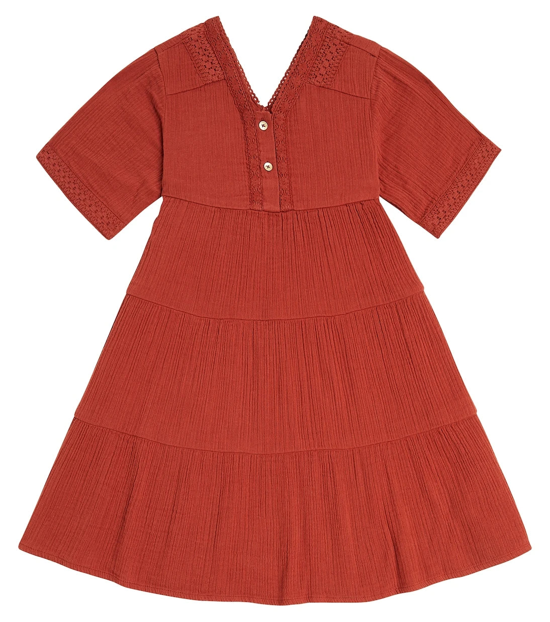 Scotch & Soda Kids - Tiered cotton dress