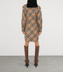 Burberry Beige Cotton Check Shirt Dress