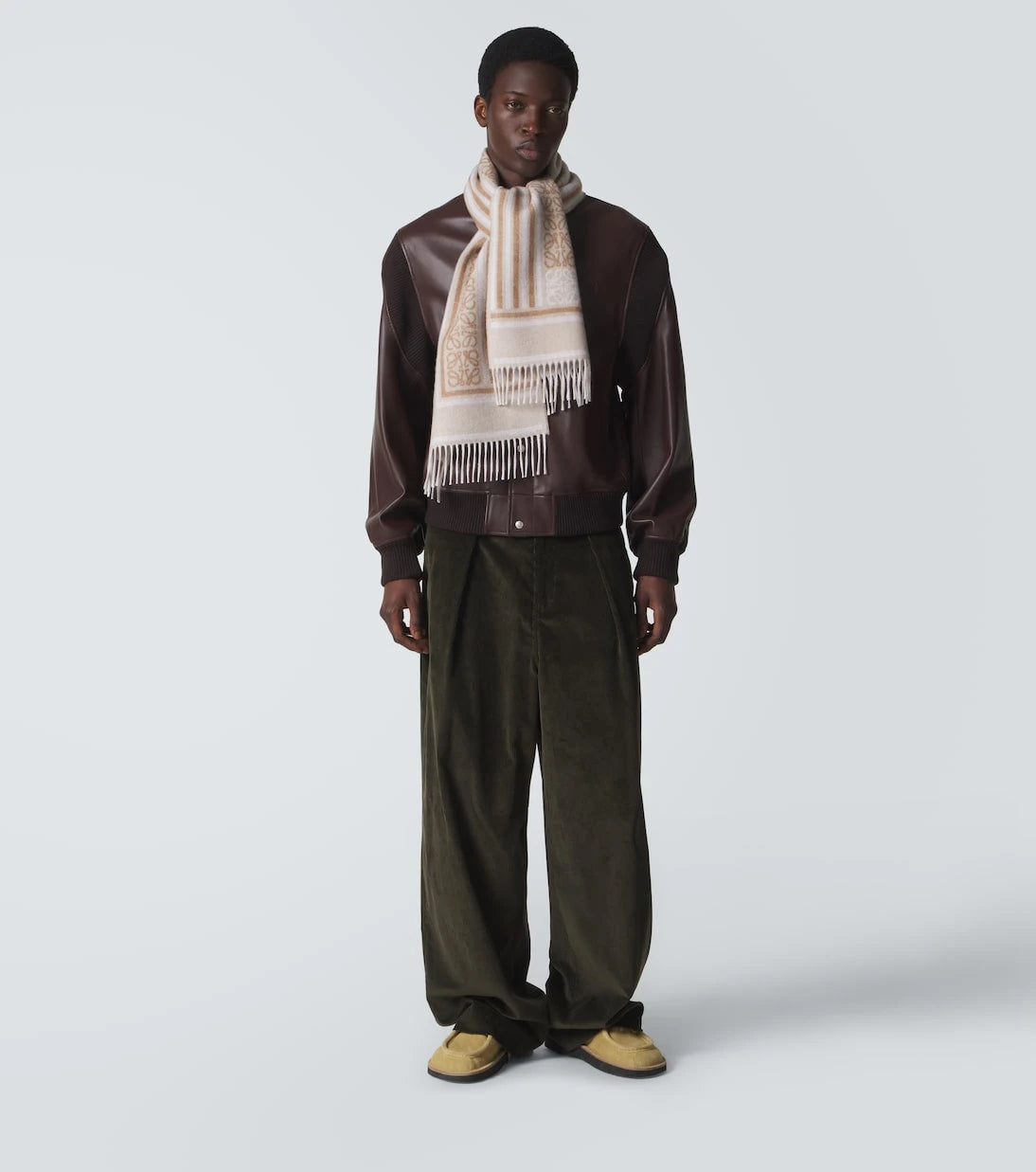 Loewe - Anagram wool and cashmere jacquard scarf