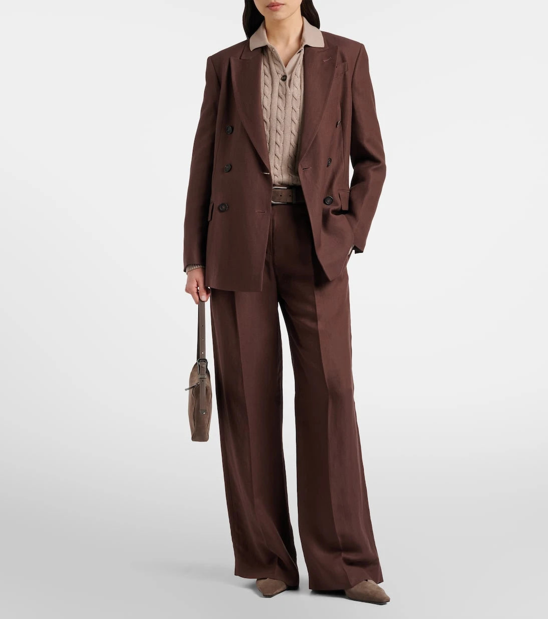 Brunello Cucinelli - Suede slingback pumps
