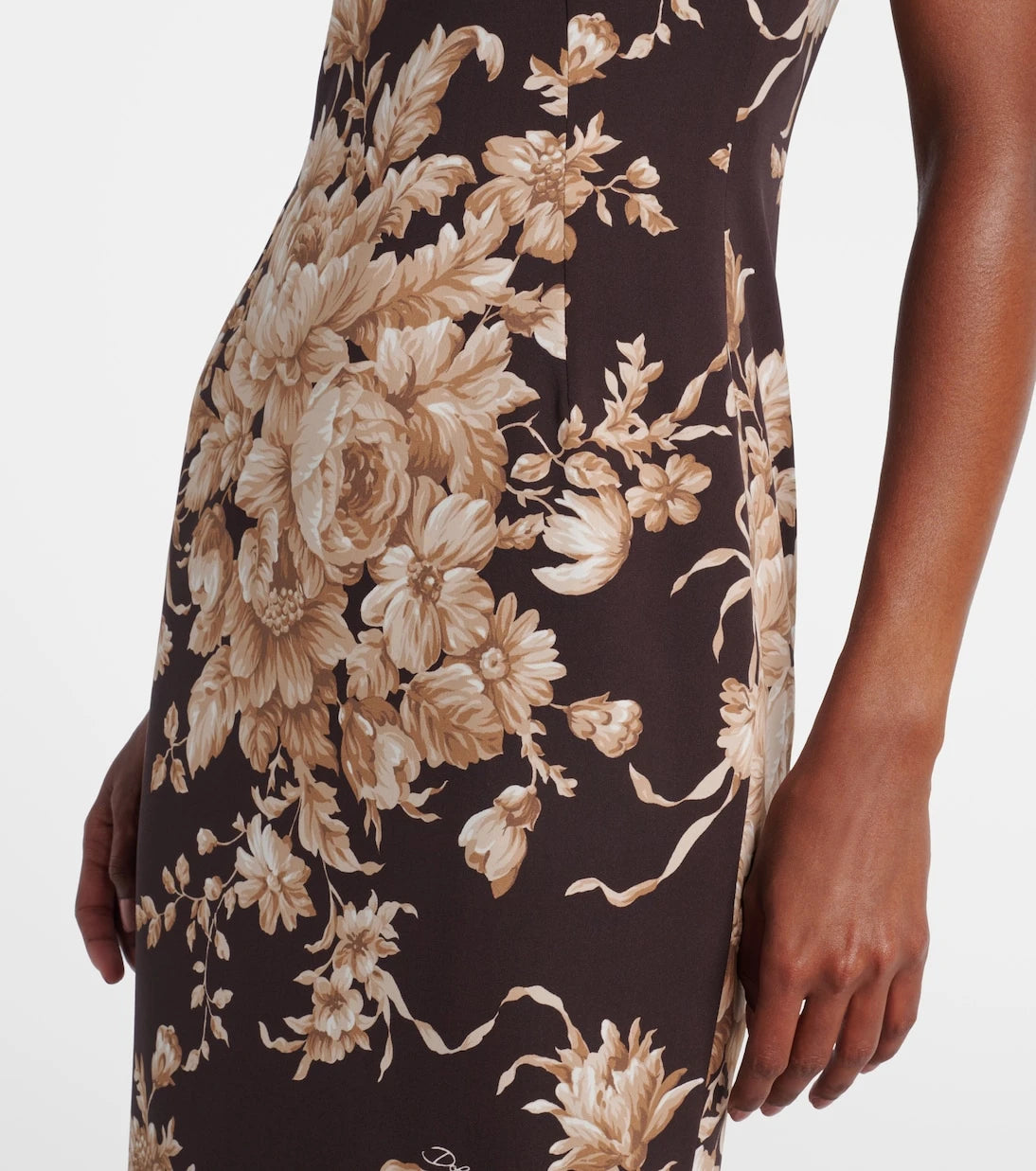 Dolce&Gabbana - Floral silk-blend charmeuse midi dress