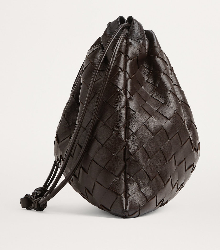 Bottega Veneta Brown Calfskin Dustbag Shoulder Bag