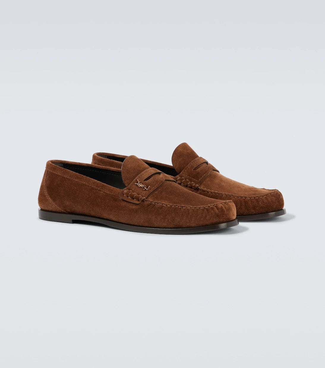 Saint Laurent - Laurent suede penny loafers