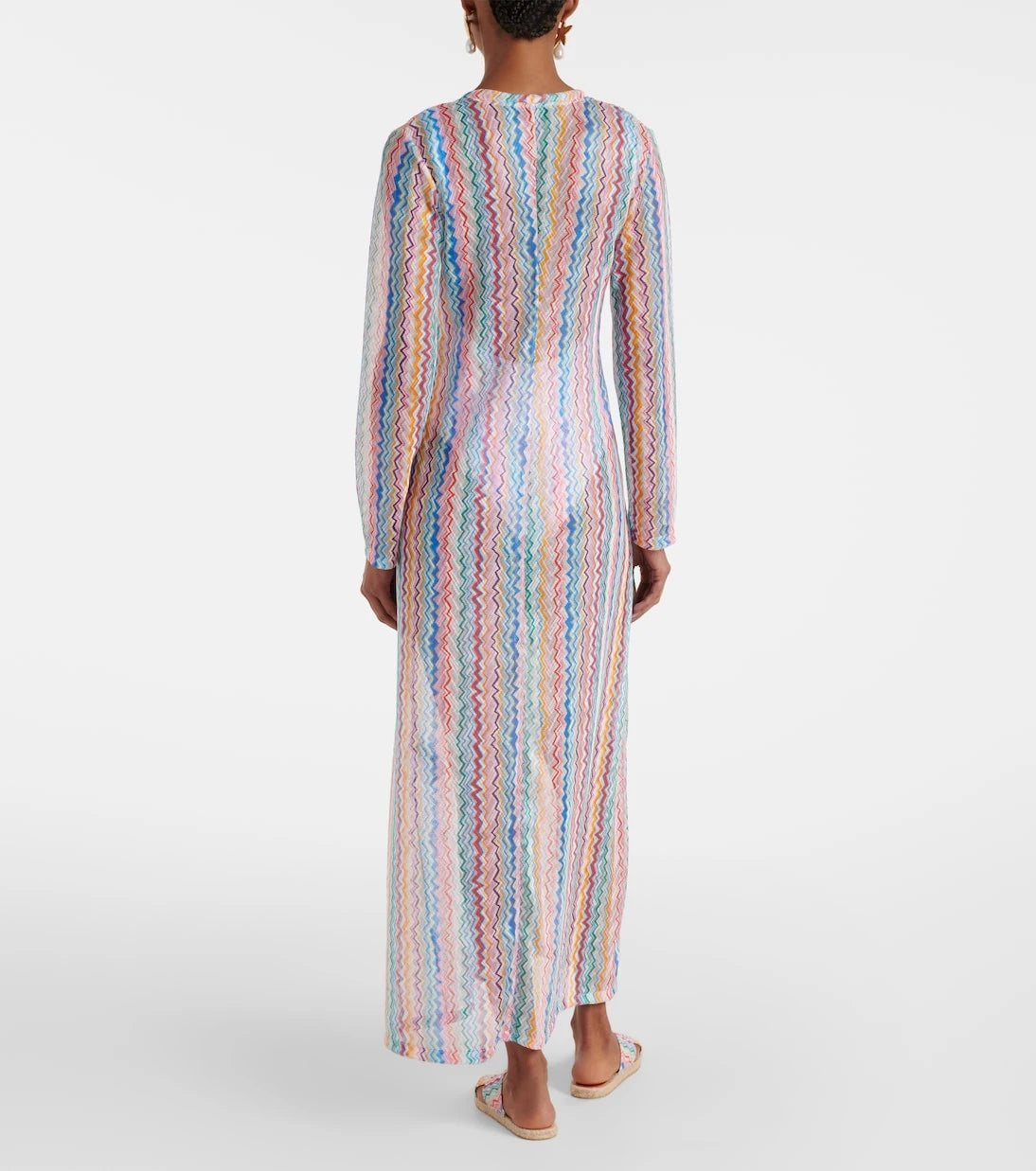 Missoni - Zigzag transparan plaj elbisesi
