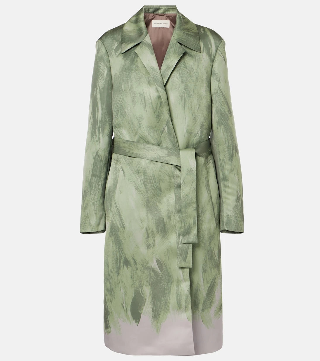Dries Van Noten - Satin wrap coat