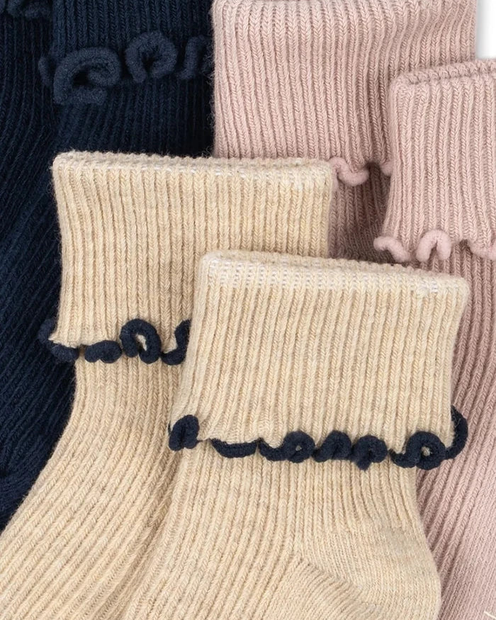 Konges Sløjd Çocuk Çorap 3'lü Rib Frill Socks