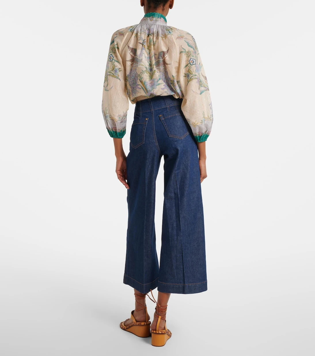 Zimmermann - Aster cropped flared jeans