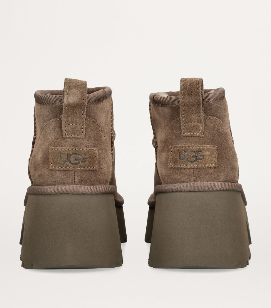 UGG Brown Suede Classic Ultra Mini New Heights Boots 70