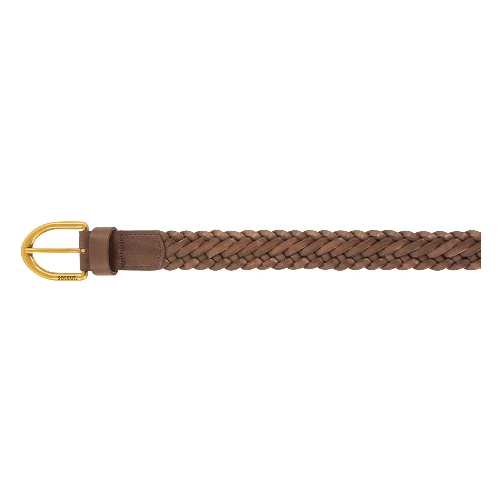 Sessùn - Bonito Braided Leather Belt | Coffee