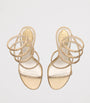 René Caovilla Beige Satin Embellished Cleo Sandals 80