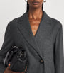 Max Mara Grey Virgin Wool Double-Breasted Jacket