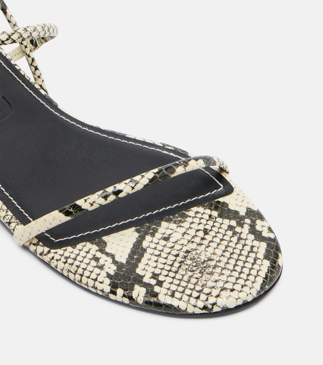 Staud - Laurel snake-effect leather sandals