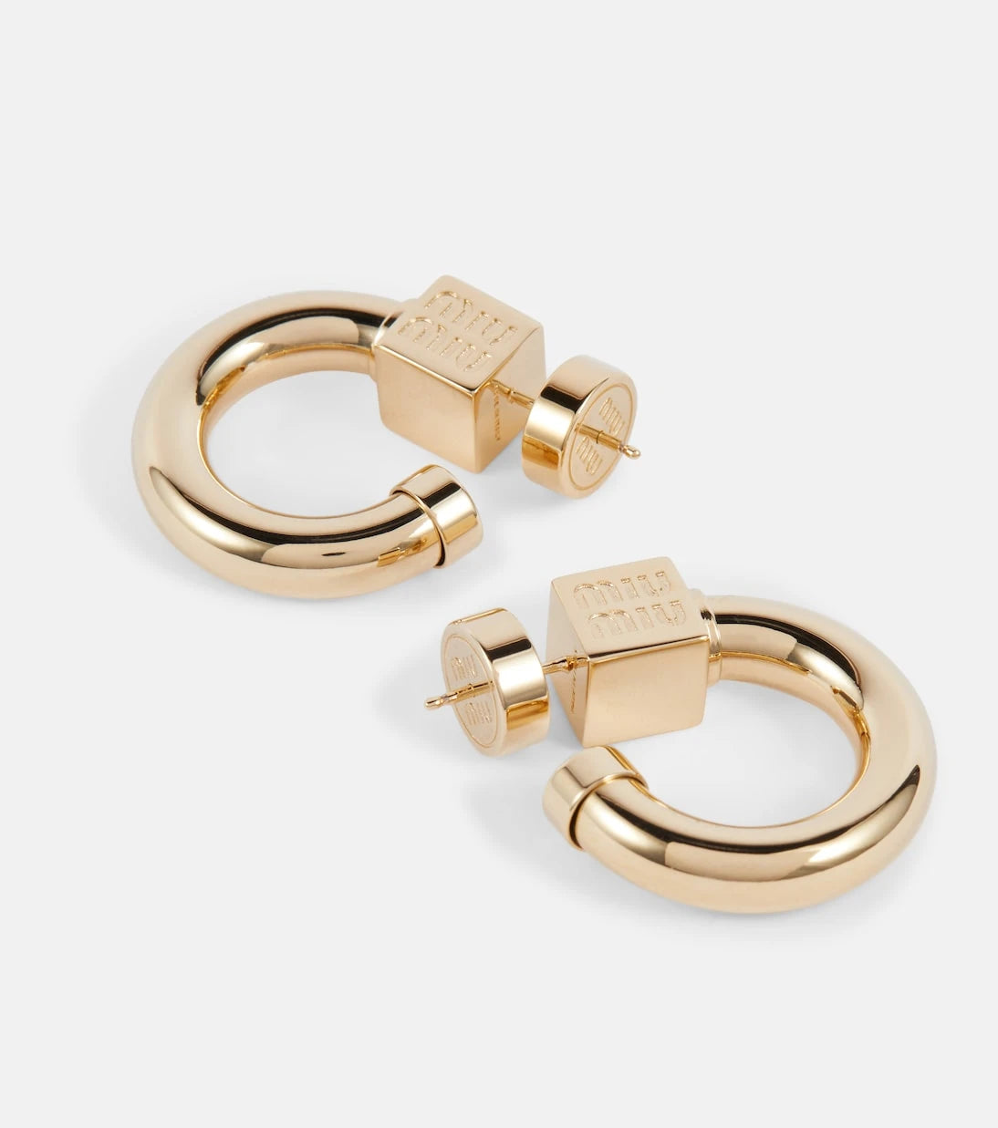 Miu Miu - Logo hoop earrings