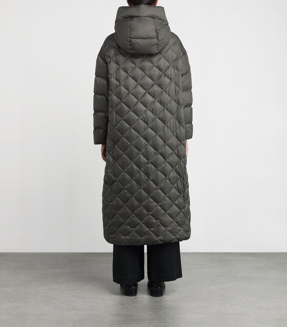 Green The Cube Diamond-Quilted Parka