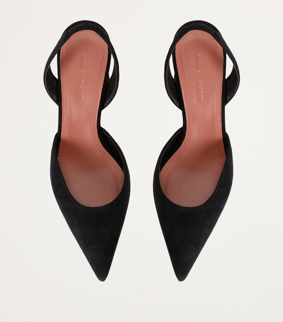 Black Suede Holli Slingback Pumps 70