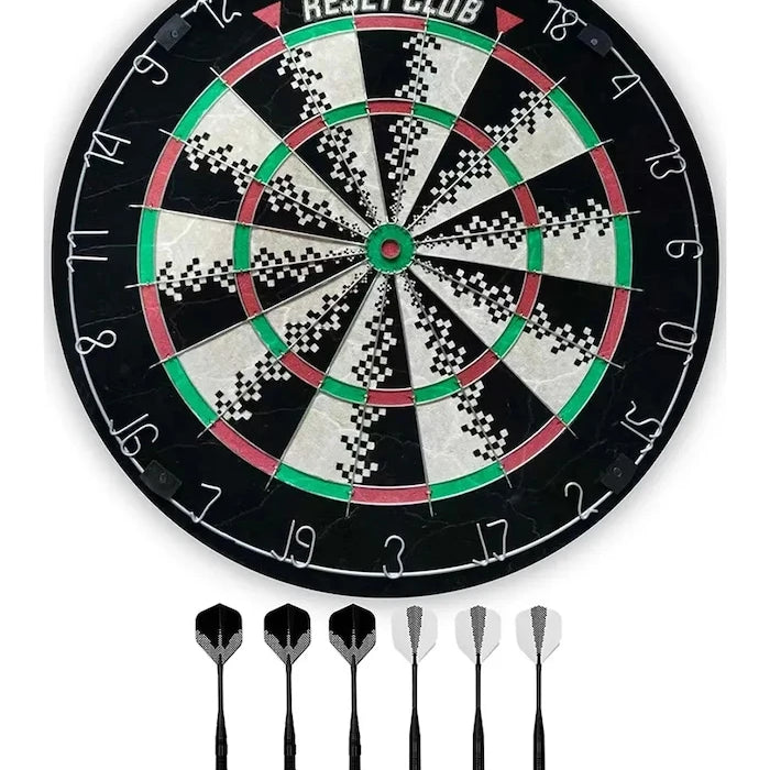 Reset Club Dartboard + 6 Ok Uçlu Dart Seti 45 cm