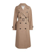 Max Mara Beige Water-Repellent Cotton Twill Trench Coat