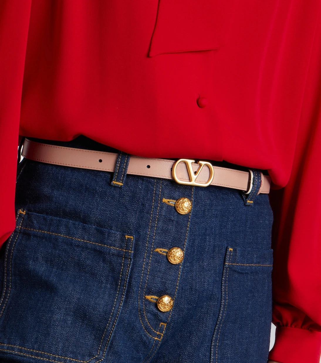 Valentino Garavani - VLogo reversible leather belt