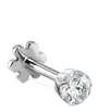 White Gold Invisible Set Diamond Threaded Stud Earring (2.5mm)